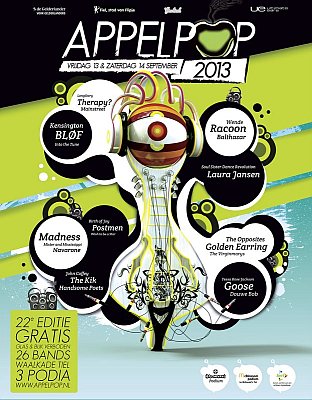 Golden Earring show poster Appelpop festival 2013 Tiel